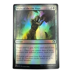 🎇Holographic Magic: The Gathering Might of the Old Ways Trading Card